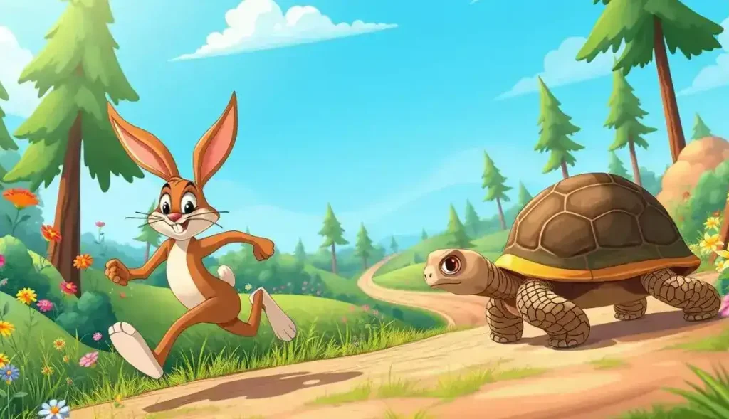 the hare and the tortoise story in english